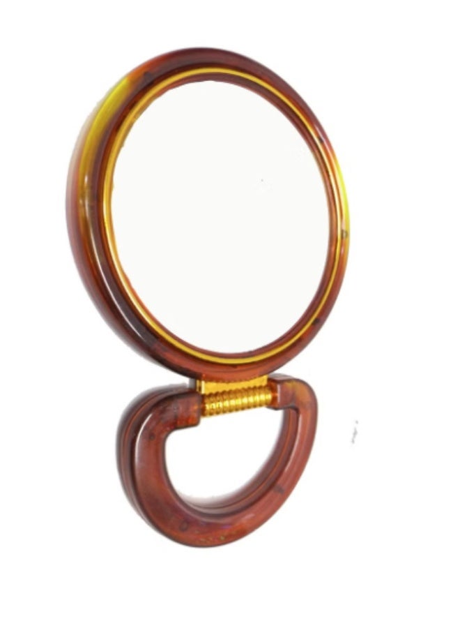 مرآة مكياج دائرية بقاعدة ثابتة، تصميم أنيق، –رفيقك المثالي للمكياج والعناية اليومية مرآة طاولة للتجميل والعناية الشخصية (18*11 سم) - Image 3